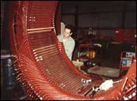 Large motor rewind